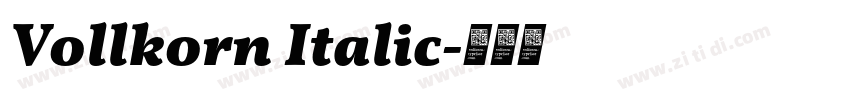 Vollkorn Italic字体转换